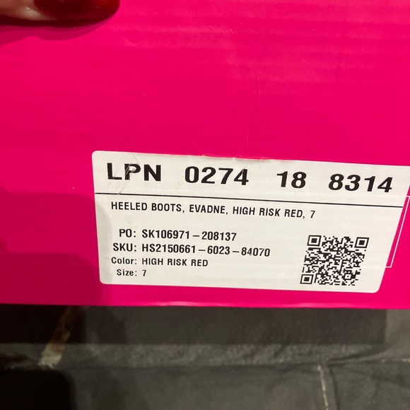 Thigh High Heeled Woman’s Red Suede Boots Size7 - Picture 7 of 12